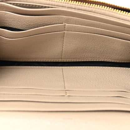 Chevre Gold Metallic Edge Hardware Money Wallet Rose de Sables