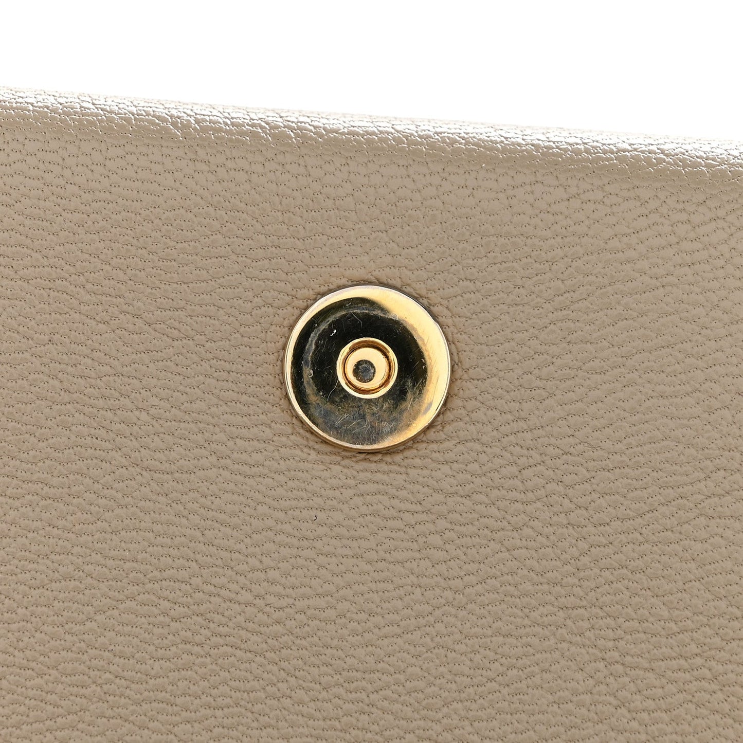Chevre Gold Metallic Edge Hardware Money Wallet Rose de Sables