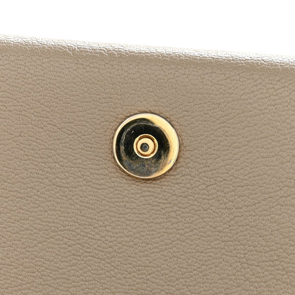 Chevre Gold Metallic Edge Hardware Money Wallet Rose de Sables